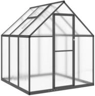 vidaXL Gew&auml;chshaus Gew&auml;chshaus mit Fundamentrahmen Anthrazit 169x169x195 cm...