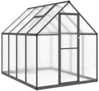 vidaXL Gew&auml;chshaus Gew&auml;chshaus mit Fundamentrahmen Anthrazit 224x169x195 cm...