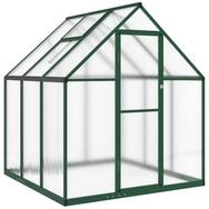 vidaXL Gew&auml;chshaus Gew&auml;chshaus mit Fundamentrahmen Gr&uuml;n 169x169x195 cm...