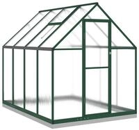 vidaXL Gew&auml;chshaus Gew&auml;chshaus mit Fundamentrahmen Gr&uuml;n 224x169x202 cm...
