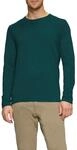 Rundhalspullover S.OLIVER, Herren, Gr. S, blau (schwarz petrol), Obermaterial: 100%