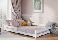 Kids Collective Kinderbett Bodenbett Bett mit Rausfallschutz & Lattenrost...