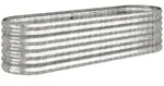 vidaXL Hochbeet, Kr&auml;uterhochbeet Pulverbeschichteter Stahl 152x40x36 cm Silbern