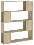 vidaXL B&uuml;cherregal, Buchregal Raumteiler Sonoma-Eiche 100x24x124 cm