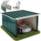 Gardebruk M&auml;hroboter-Garage, Pultdach Metall 89x90x54cm Wetterbest&auml;ndig Dach