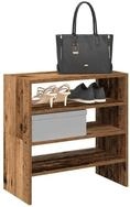 vidaXL Schuhschrank Schuhregale 2 Stk. Stapelbar Altholz-Optik 60x30x30,5 cm