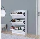 en.casa Schuhschrank &raquo;Aurskog&laquo; mit Kippt&uuml;ren 110x735x24cm Wei&szlig;