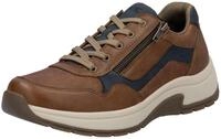 Sneaker RIEKER, Herren, Gr. 40, bunt (braun, dunkelblau), Leder, Lederimitat,...
