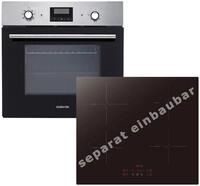 Geratek Induktions Herd-Set autark, rahmenlos, Umluft, Grill, Timer