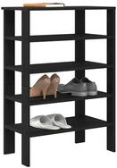 vidaXL Schuhschrank vidaXL Schuhregal Schwarz 61x32x87,5 cm Holzwerkstoff