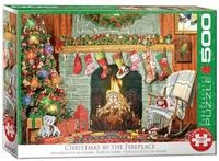 EUROGRAPHICS Puzzle Puzzle Weihnachten am Kamin XL 500 Teile, Puzzleteile