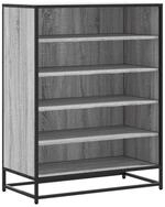 vidaXL Schuhregal Schuhschrank Grau Sonoma 75x38x97,5 cm Holzwerkstoff Metall,...
