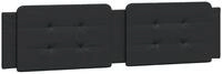 vidaXL Bett Kopfteil-Kissen "Zadar" Schwarz 200 cm Kunstleder (1-tlg)