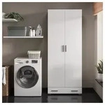 Vicco Aktenschrank Ingo, Wei&szlig;, 80 x 204 cm mit Schublade (1-St) wei&szlig;
