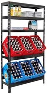 PROREGAL&reg; Flaschenregal Getr&auml;nkekistenregal BODENSEE f&uuml;r 6 K&auml;sten + 3...