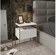 Vicco Nachtschrank Mira, Wei&szlig;/Gold, 40 x 50 cm (1-St)