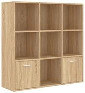 vidaXL B&uuml;cherregal, Buchregal Sonoma-Eiche 98x30x98 cm Holzwerkstoff