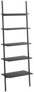 vidaXL B&uuml;cherregal, Leiterregal mit 5 B&ouml;den Schwarz 64x34x185,5 cm