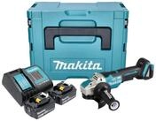 Makita Winkelschleifer DGA 520 STJX1 18 V 125 mm X-LOCK + 2x Akku 5,0 Ah + Lader +