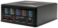 EXSYS Multiport HighPower Charger 15W m.QI,USB-C,PD,max.160W USB-Kabel