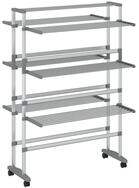 vidaXL W&auml;schest&auml;nder, mit Rollen 89x64x129 cm Aluminium