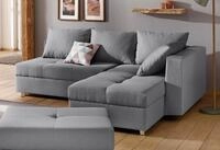 Home affaire Ecksofa Italia L-Form, B: 217 cm, Schlaffunktion, Bettkasten,...