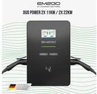 EM2GO Elektroauto-Ladestation EM2GO Duo Wallbox 2x22kW Typ2 E-Auto Ladestation,