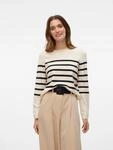 Rundhalspullover VERO MODA "VMSABA PLAIN LS O-NECK PULLOVER GA NOOS", Damen, Gr. M,