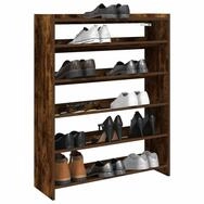 vidaXL Schuhschrank Schuhregal R&auml;uchereiche 80x25x100 cm Holzwerkstoff