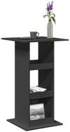 vidaXL Bartisch, Bartisch mit Ablagen Schwarz 60x60x102 cm Holzwerkstoff