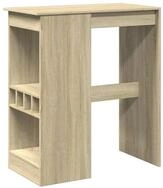 vidaXL Esstisch Bartisch mit Regal Sonoma-Eiche 90x47,5x103,5 cm Holzwerkstoff...
