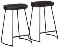 vidaXL Barhocker Barhocker 2 Stk. Schwarz 45x40x62 cm Massivholz (2 St)