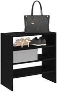 vidaXL Schuhschrank Schuhregale 2 St&uuml;ck stapelbar Schwarze Eiche 60x30x30,5 cm