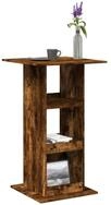 vidaXL Bartisch, Bartisch mit Ablagen R&auml;uchereiche 60x60x102 cm Holzwerkstoff