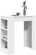 vidaXL Bartisch NA Bartisch mit Regal Wei&szlig; 95x47x103,5 cm Spanplatte