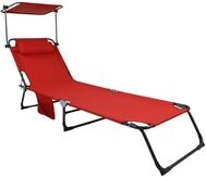 VCM Gartenliege Sonnenliege Bindox L. 185 x H. 24 x B. 55 cm, 1, klappbar Gartenliege