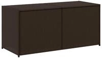 vidaXL Gartenbox, Gartentruhe Braun 283L Poly Rattan