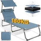 HOMECALL Gartenliege Sonnenliege AluLiege Liegestuhl Strandliege Liegen...