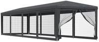 vidaXL Pavillon anthrazit Pavillon Partyzelt mit 10 Mesh-Seitenw&auml;nden...