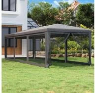 vidaXL Angelzelt, Partyzelt mit 8 Mesh-Seitenw&auml;nden Anthrazit 3x9 m HDPE