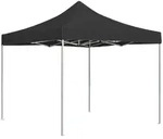 vidaXL Partyzelt Profi-Partyzelt Faltbar Aluminium 3x3 m Anthrazit grau