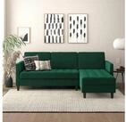 Dorel Home Ecksofa Presley, L-Form, Ecksofa mit Bett-Funktion und Stauraum,