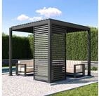 Mirador Pergola 1/3 Feste Lamellenwand 0.93m/1.23m, (Packung, 1-tlg), Aluminium