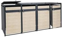 MCW M&uuml;lltonnenbox MCW-J82-4 (4 St), F&uuml;r 4 M&uuml;lltonnen mit 80 bis 240L