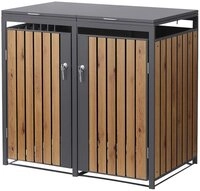 ML-DESIGN M&uuml;lltonnenbox M&uuml;llbox aus Stahl wetterfeste M&uuml;lltonnen Verkleidung
