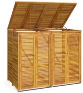 vidaXL M&uuml;lltonnenbox, M&uuml;lltonnenverkleidung f&uuml;r 2 Tonnen 140x89x117 cm...