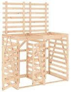 vidaXL M&uuml;lltonnenbox, M&uuml;lltonnenverkleidung f&uuml;r 2 Tonnen Massivholz Kiefer