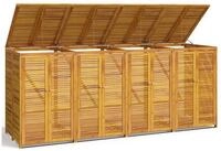 vidaXL M&uuml;lltonnenbox, M&uuml;lltonnenverkleidung f&uuml;r 4 Tonnen 280x89x117 cm...