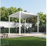Weide Pergola Classic Pavillon Terrassen&uuml;berdachung Aluminium 3 x 3 M wei&szlig;,...