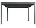 Weide Pergola Deluxe Plus Elektrisch Pavillon Terrassen&uuml;berdachung Alu LED 4 x 4 M,